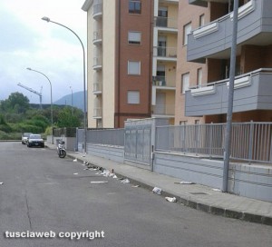 Viterbo - Volantini in via Adolfo Consolini