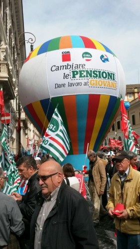 La Cgil di Viterbo in piazza a Roma contro la legge Fornero 