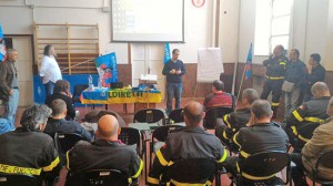 L'assemblea del Conapo nella caserma dei vigili del fuoco di Viterbo