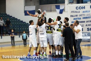 Sport - Basket - Stella azzurra - L'esultanza dopo il match contro Palermo