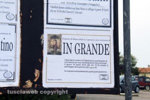 Tarquinia - Il manifesto funebre di Ingrande