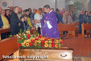 Viterbo - Ciclista travolto e ucciso - I funerali di Bruno Purchiaroni