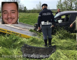 Pescia Romana - Incidente sull'Aurelia - Nel riquadro Gian Marco Benni