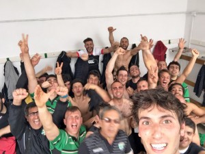 Sport - L'Union rugby festeggia negli spogliatoi