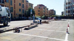 Viterbo - Lavori a via Sebastiano del piombo 