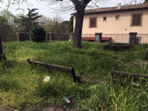 Viterbo - I volontari di Viterbo civica pulisco il parco della Quercia - Prima