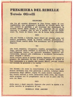 Liberazione - La Preghiera del ribelle di Teresio Olivelli