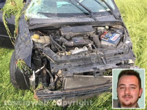 Pescia Romana - Incidente sull'Aurelia - Nel riquadro Gian Marco Benni