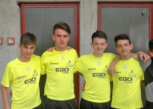 I ragazzi dell'Egidi -   da sx Andrea Oriolesi, Axiel Todja, Marco Vincenti, Michele Masini