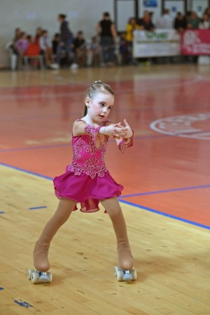 Un'atleta dell'Asd Star roller club Viterbo
