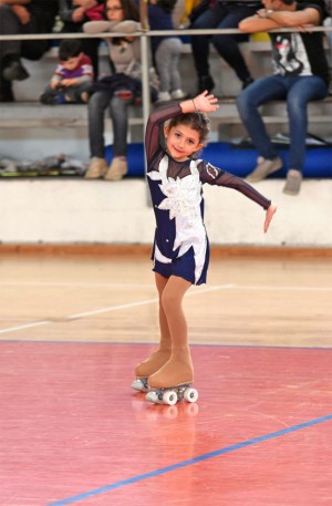 Un'atleta dell'Asd Star roller club Viterbo