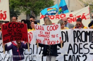 Tarquinia - La protesta dei lavoratori di Ingrande