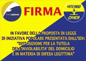 Legittima difesa, FondAzione e Viterbo Civica in piazza 