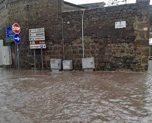Viterbo - Via Salicicchia allagata
