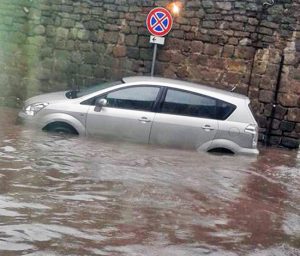 Viterbo - Via Salicicchia allagata