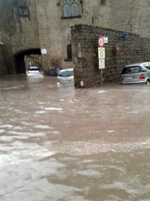 Viterbo - Via Salicicchia allagata