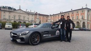 Il pilota Gustavo Sandrucci alla Mille Miglia