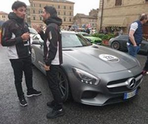Il pilota Gustavo Sandrucci alla Mille Miglia