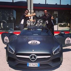 Il pilota Gustavo Sandrucci alla Mille Miglia