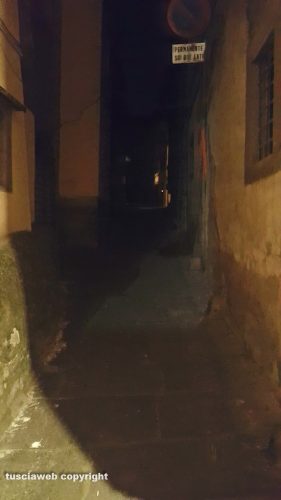 Viterbo - Via Cacciamele senza illuminazione