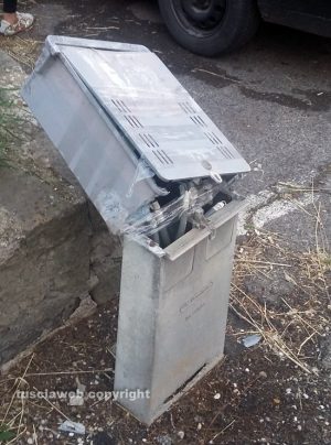Viterbo - La cassetta elettrica a piazza del Paradiso 
