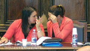 L'assessora Ciambella e la consigliera Minchella