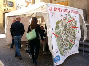 Il banchetto FdI-An Viterbo