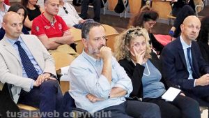 Viterbo - Unitus - La proiezione di "Nuove terre" - L'assessore Haussman
