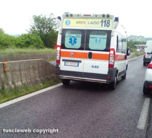 Il 118 sul posto dell'incidente