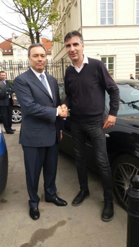 Il sindaco Grasselli con l'ambasciatore Alessandro de Pedys