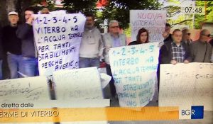 Viterbo - DIretta del Tgr dalle ex Terme Inps