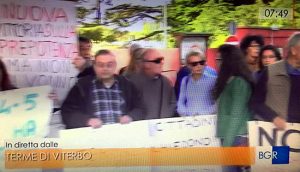Viterbo - DIretta del Tgr dalle ex Terme Inps