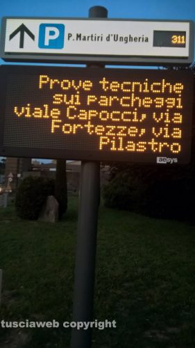 Viterbo - Parcheggi - Gli indicatori elettronici