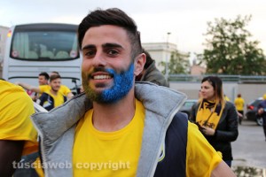 Sport - Calcio - Viterbese - Luca Belcastro con la barba gialloblù