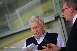 Sport - Calcio - Il match Viterbese-Arzachena - Il sindaco Leonardo Michelini