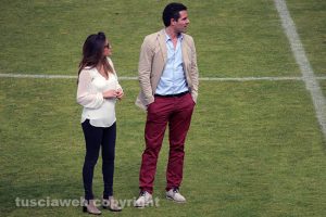 Sport - Calcio - Viterbese - Il presidente Vincenzo Camilli assieme a sua moglie