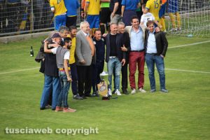 Sport - Calcio - Viterbese - Lo staff e la società dopo il successo sull'Arzachena