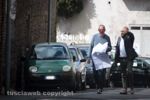 Sport - Calcio - Viterbese - I tecnici comunali lungo via di Pratogiardino