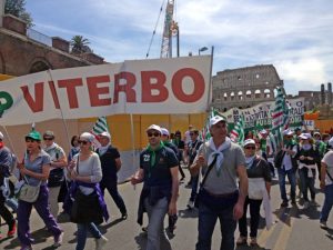 La delegazione viterbese di Cisl Fp alla manifestazione di Roma