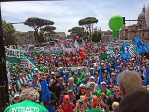 La delegazione viterbese di Cisl Fp alla manifestazione di Roma