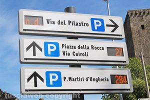 Viterbo - Parcheggi - Gli indicatori elettronici