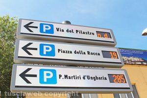 Viterbo - Parcheggi - Gli indicatori elettronici