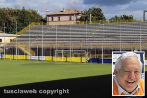 Sport - Calcio - Viterbese - Lo stadio Enrico Rocchi - Nel riquadro: il patron Piero Camilli