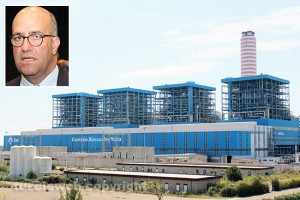Montalto di Castro - La centrale Alessandro Volta - Nel riquadro: Carlo Tamburi, direttore Enel Italia