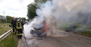 Bomarzo - A fuoco auto