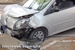 Viterbo - L'incidente a viale Trieste
