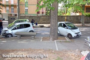 Viterbo - L'incidente a viale Trieste