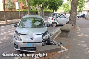 Viterbo - L'incidente a viale Trieste