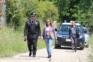 Montefiascone - Madre e figlio morti - Il pm Chiara Capezzuto col colonnello dei carabinieri Mauro Conte
