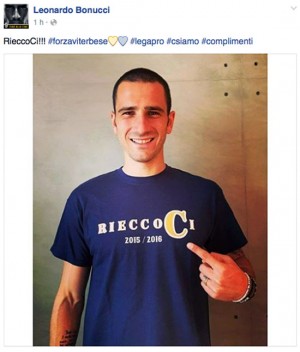 Sport - Calcio - Viterbese in lega Pro - Leonardo Bonucci su Facebook